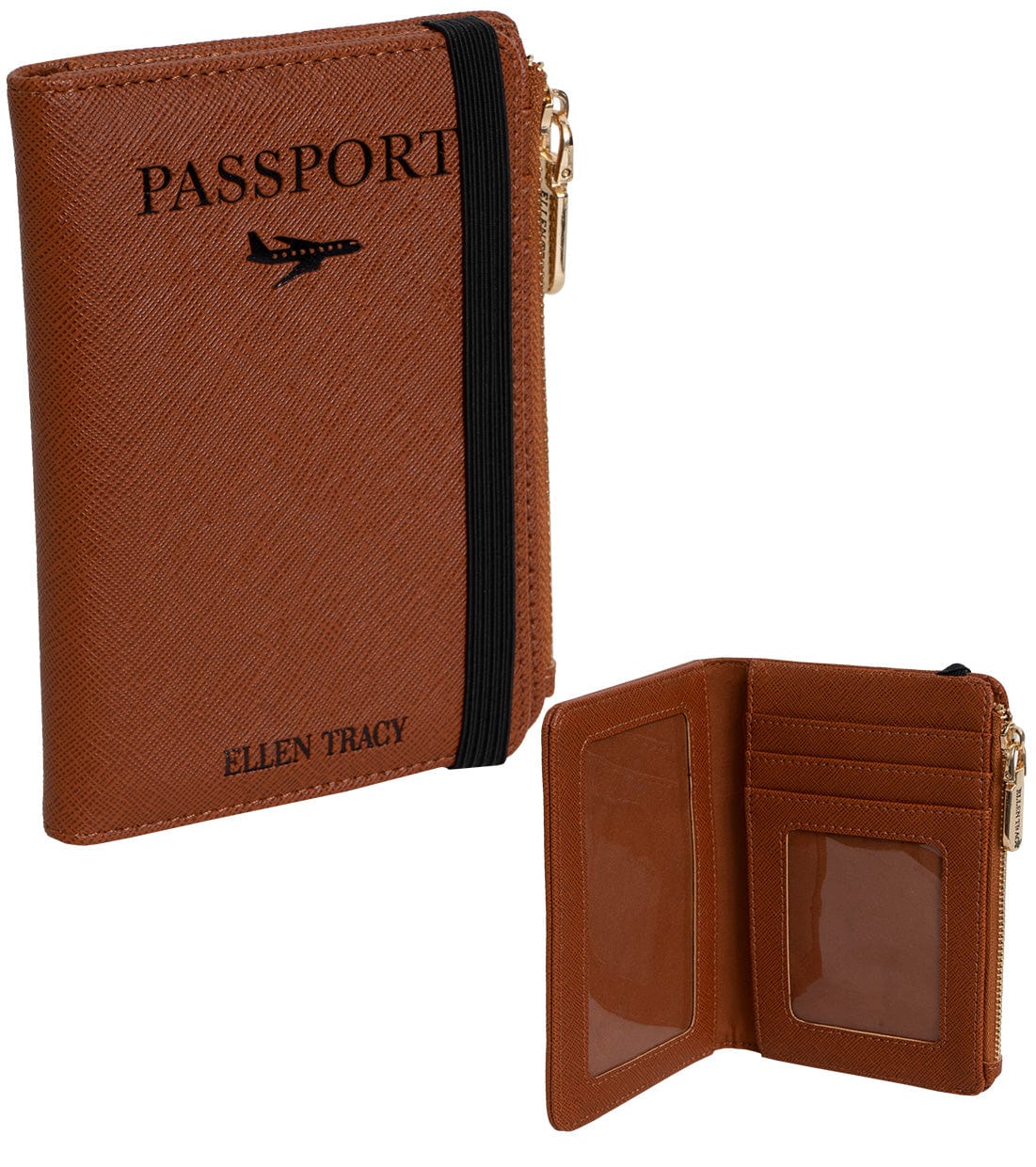 Ellen Tracy Saffiano Passport Holder