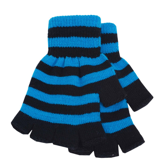 Magid Striped Fingerless Gloves