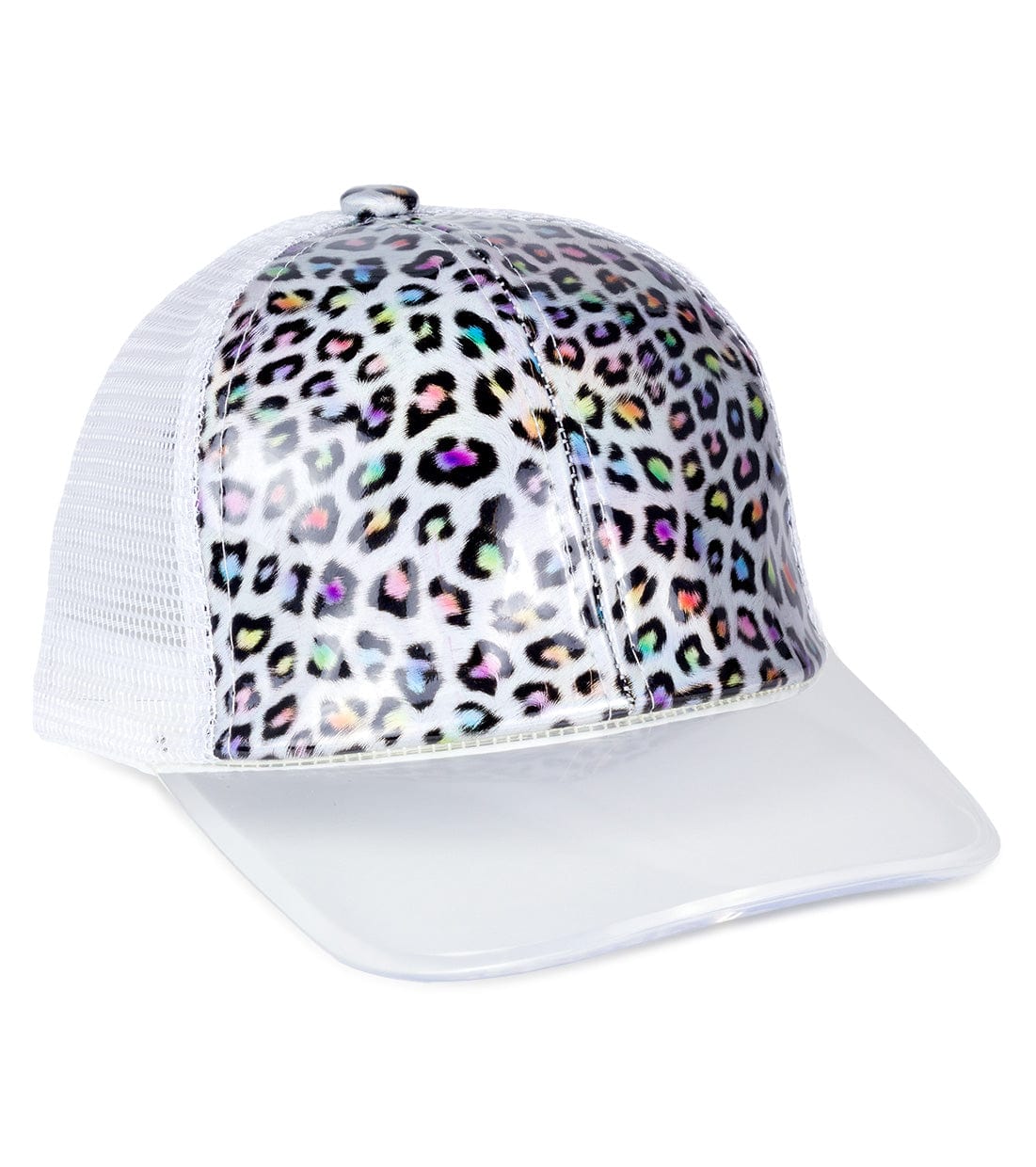 Magid Patent Leopard Print Acrylic Brim Baseball Cap