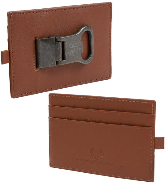 Jack Abrahams Goat Nappa Leather Card Case Wallet Cognac