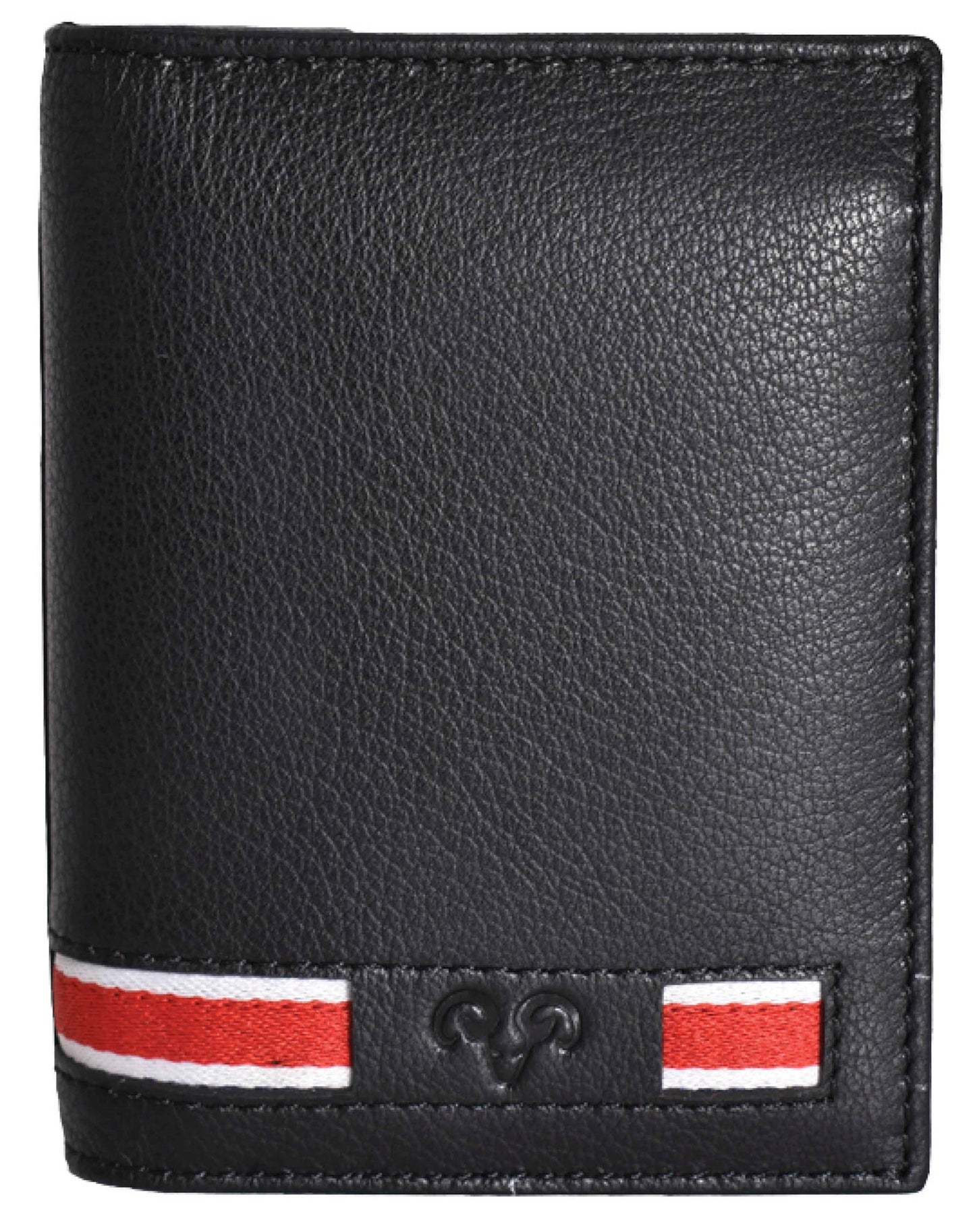 Jack Abrahams Goat Nappa Leather Bi-Fold Wallet with Flip ID Case Black