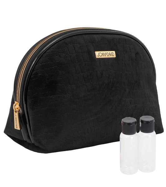 Joan & David Velvet Croco Dome Cosmetic Pouch