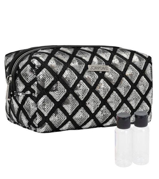 Joan & David Diamond Sequin Loaf Cosmetic Pouch