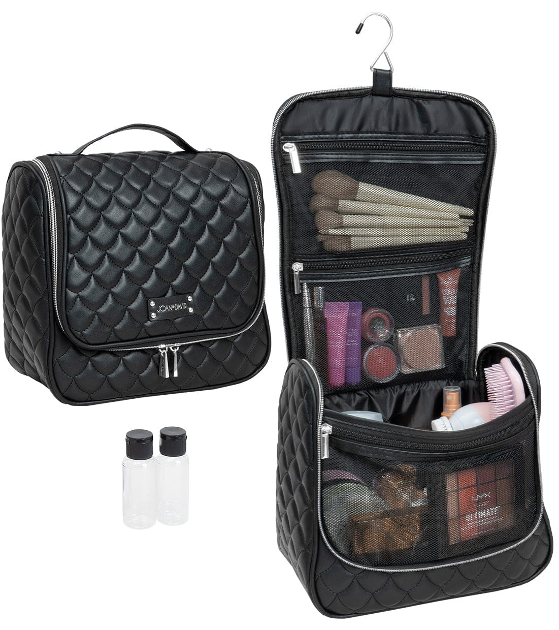 Joan & David The Teardrop Quilted Hanging Makeup Toiletry Cosmetic Bag