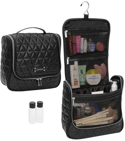 Joan & David The Triangle Quilted Hanging Makeup Toiletry Bag