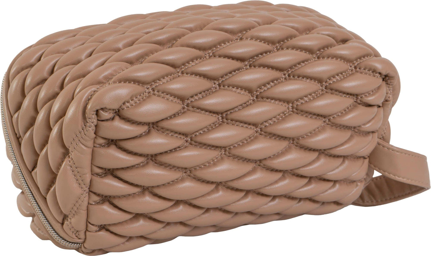 Joan & David Bubble Quilted Dopp Kitt Cosmetic Bag