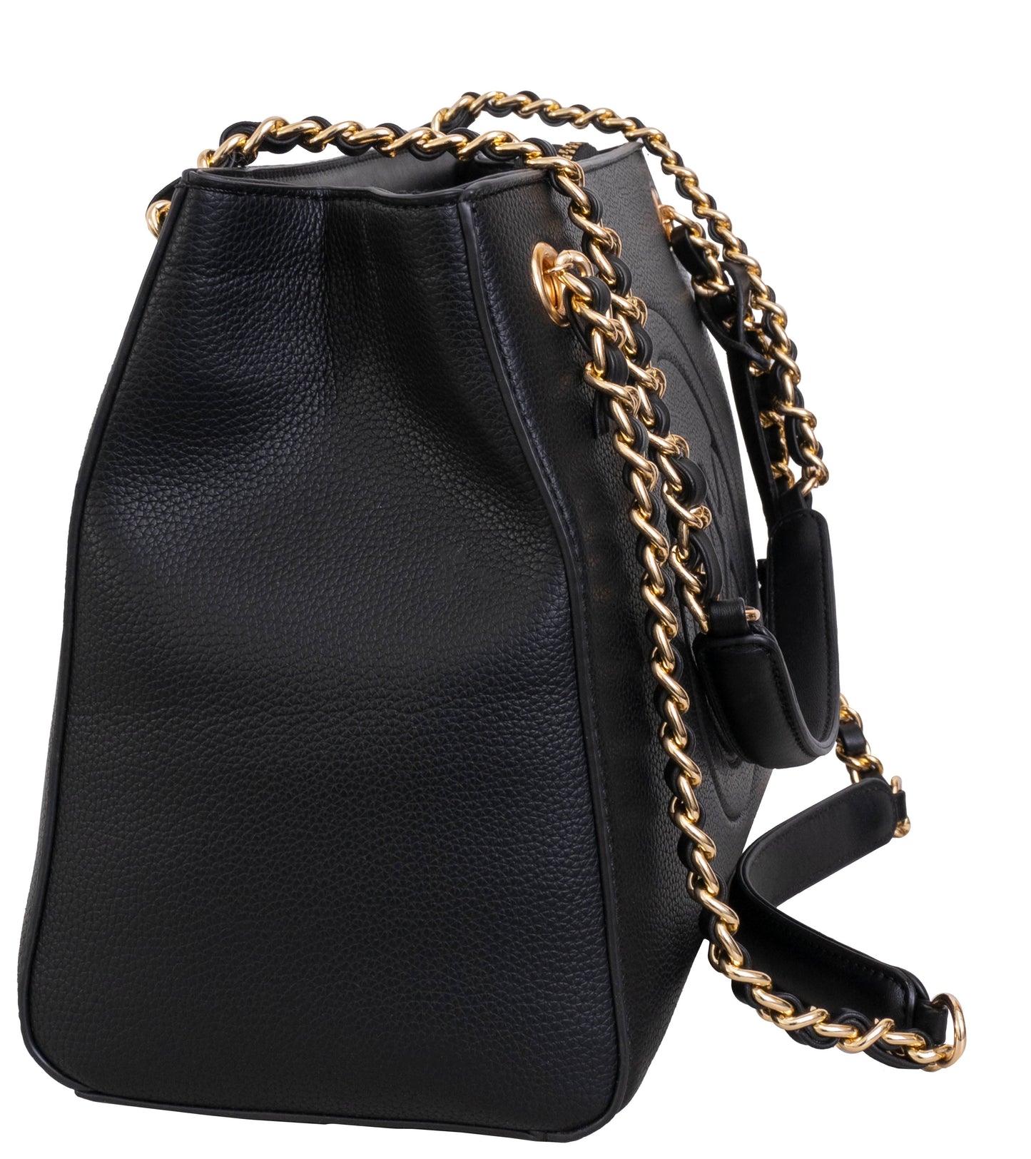 Max Studio Pebble Grain Double Handle Chain Tote