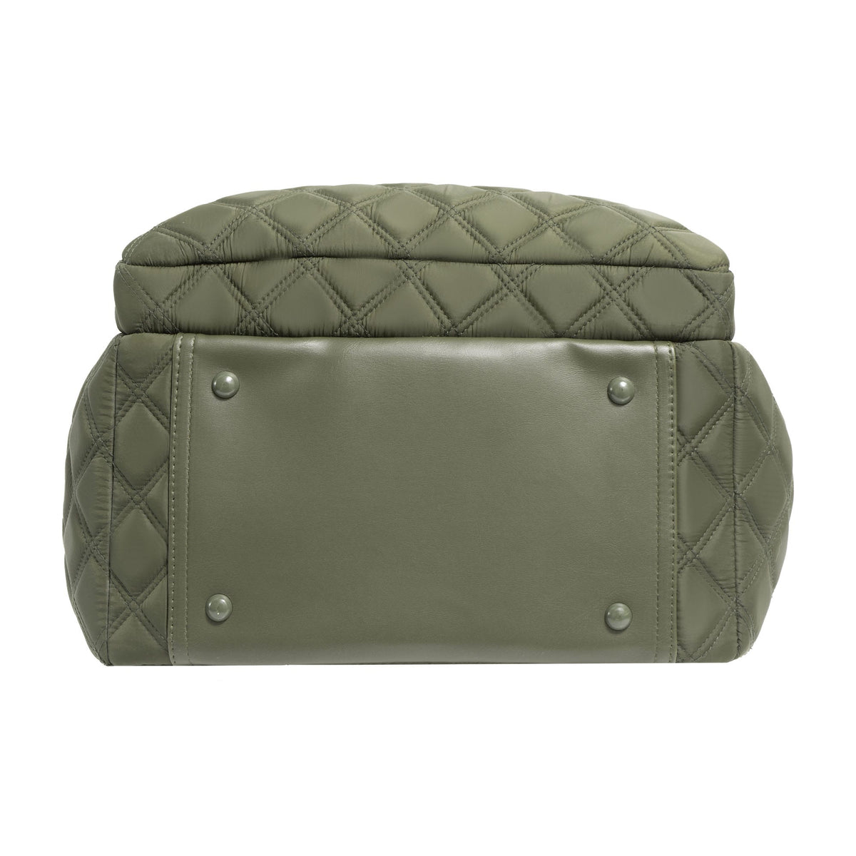Joan & David Diamond Quilted Puffer Nylon Square Laptop Backpack