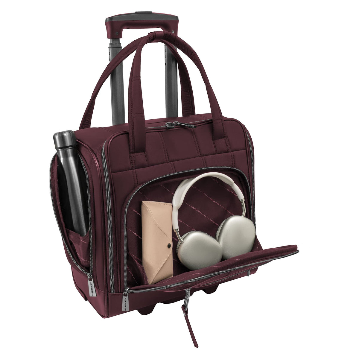 Max Studio 16 Inch Tubular Quilted Nylon Rolling Underseater