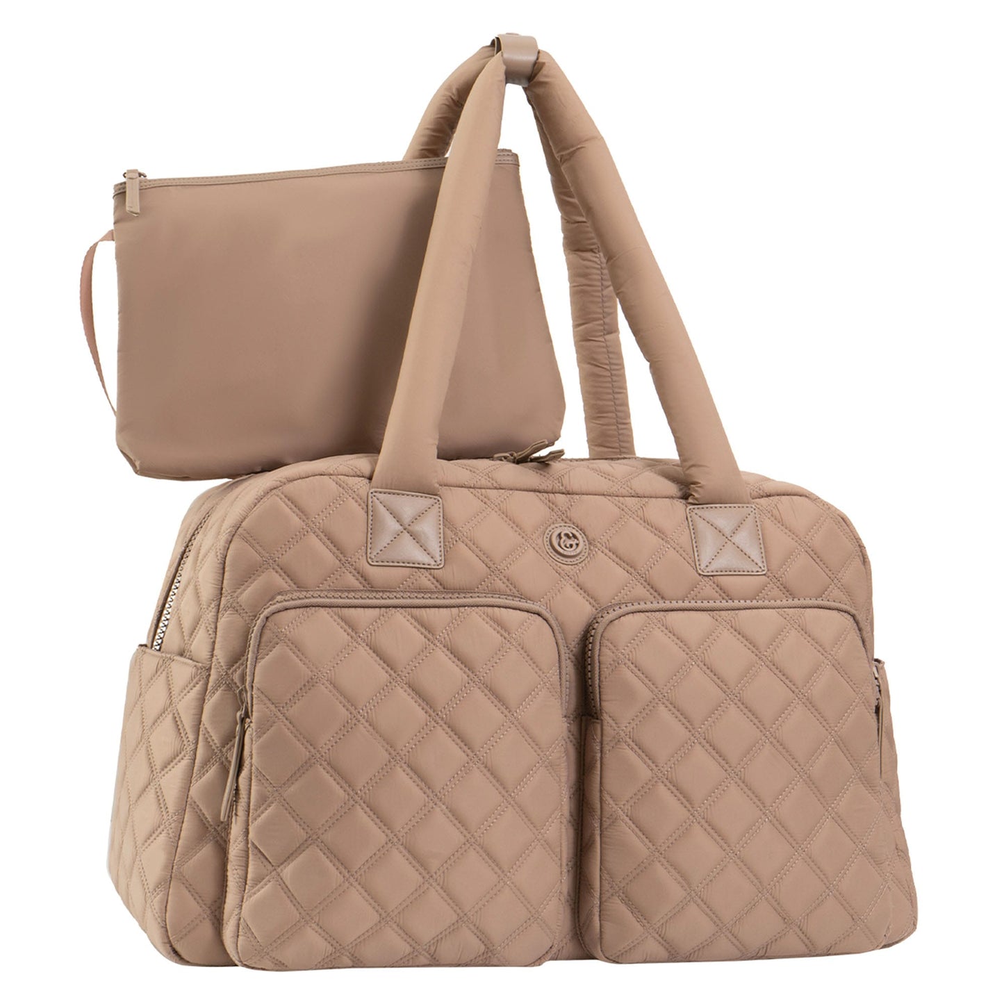 Joan & David Two Pocket Diamond Quilted 22 in. Duffel Bag