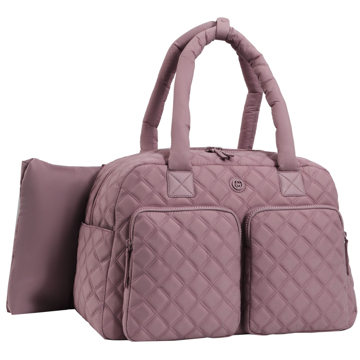 Joan & David Two Pocket Diamond Quilted 22 in. Duffel Bag