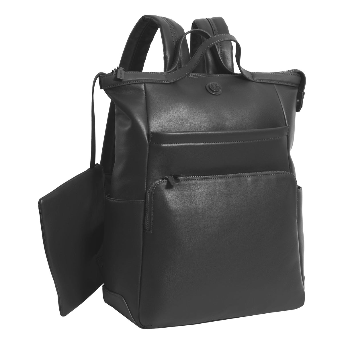 Max Studio The Rosalie 18 Inch Smooth Faux Vachetta PU Workbook Backpack