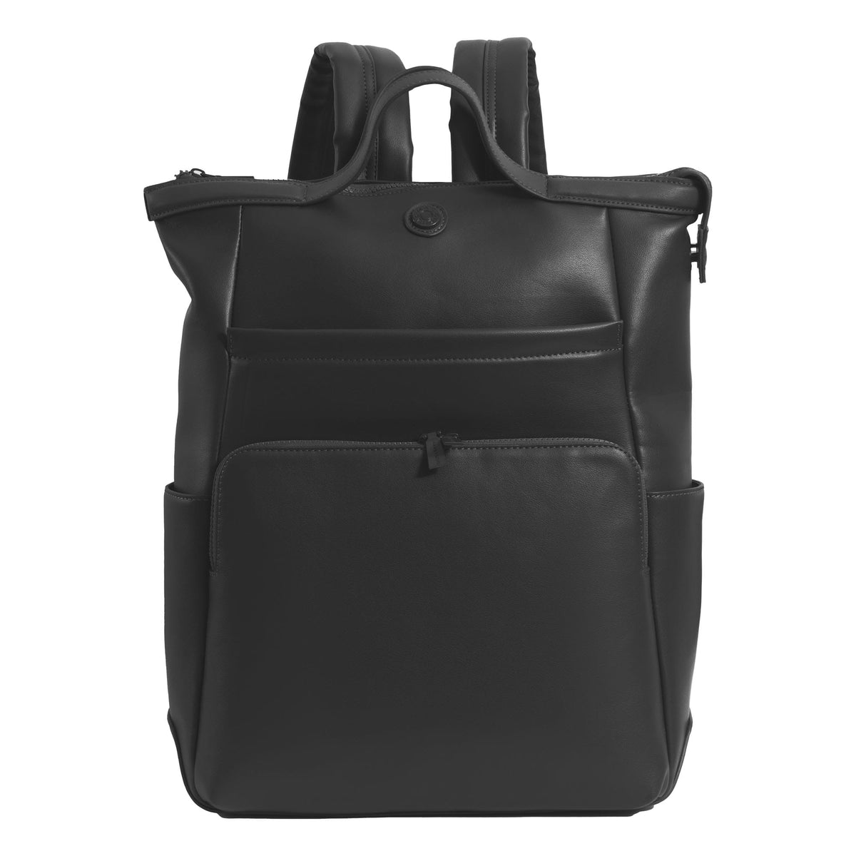 Max Studio The Rosalie 18 Inch Smooth Faux Vachetta PU Workbook Backpack