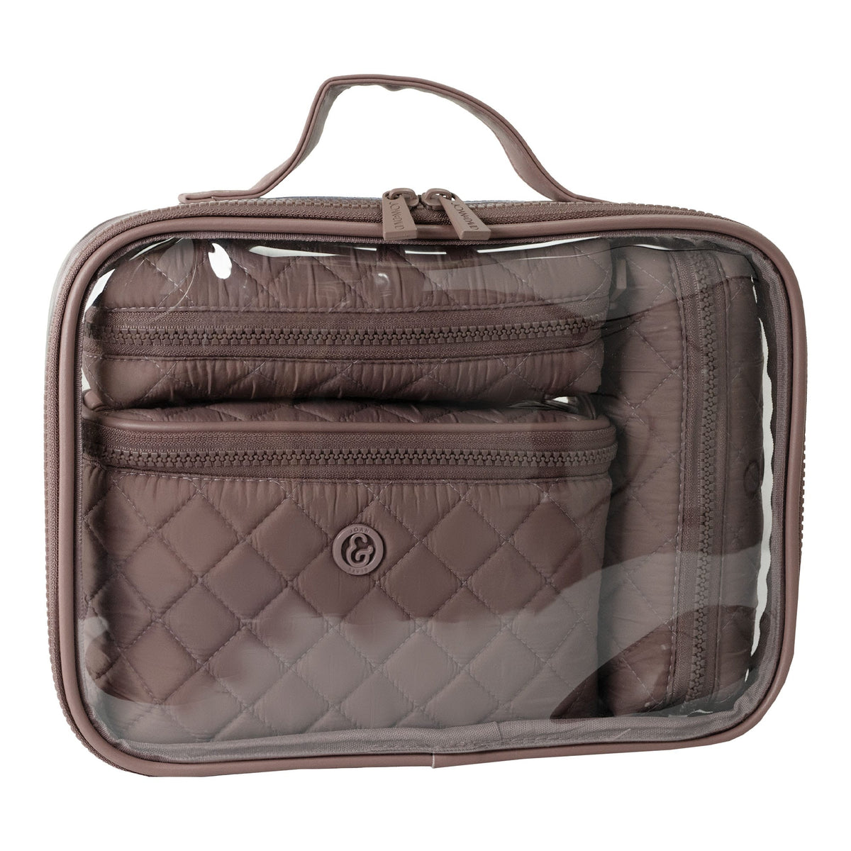 Joan & David The Diamond Quilted Nylon 4 Piece Toiletry Set
