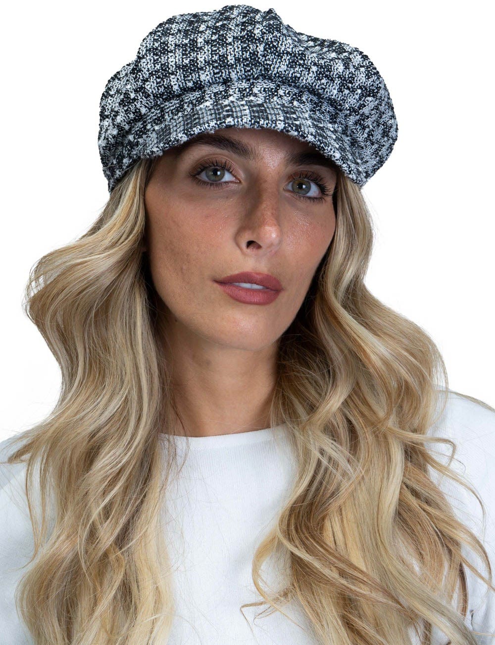 Tweed  Bouclé Baker Boy Hat