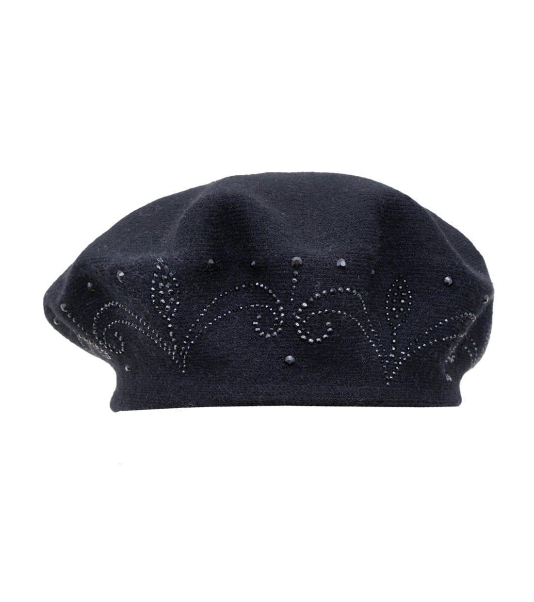 Jones New York Swirl Rhinestone Border Beret